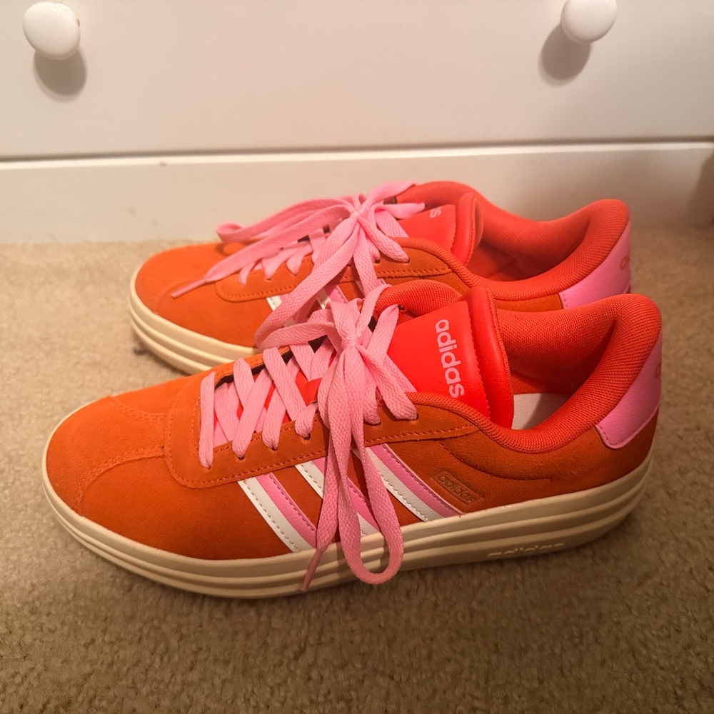 Adidas Red and Pink Sneakers